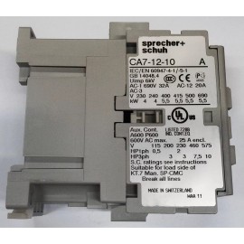 Sprecher & Schuh CA7-12-10-240 Contactor 12Amp 3Pole  240V Coil *BRAND NEW*