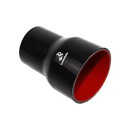 TenKe Universal 6" Length High Temperature 4-Ply Reinforced 3" to 4" ID Straight Reducer Silicone Hose Coupler (black, 3" to 4")