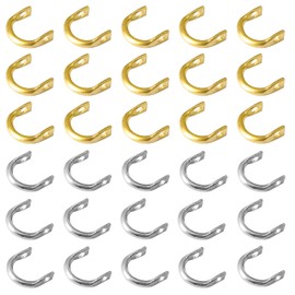 Fishing Clevis Easy Spin Spinner Clevis, 200pcs U-Shaped Brass Links Spinner Blade Clevis Fishing Spoon Spinnerbait Parts Accessory Inline Spinner Making