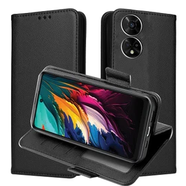 KZIOACSH Wallet Case for TCL 50 XE NXTPAPER 5G/TCL 50 XE 5G, Ultra Slim Premium PU Leather Holster Stand Case Full Protection Magnetic Closure Kickstand Bumper Cover with Cash and Card Slots,Black