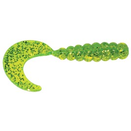 Big Bite Baits FG203 Fat Grub Fishing Bait, Chartreuse Shine, 2"