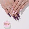 XZMeiLun Pink Purple Pearl Chrome Nail Powder, Big-Capacity2.5g Lridescent Aurora
