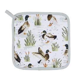 Ulster Weavers - Duck Pot Mat/Pot Holder (21 x 21cm) - 100% Cotton - Cotton Trivet with Ducks - Farm Animals Pot Mat - For Hot Pan Mat - Trivets for Hot Pans - Kitchen Accessories - Duck Gifts
