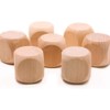 10 Pcs Wooden Dice, 6 Sided Blank Dice Round Corner