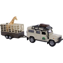 Speel Goed 521723 – Landrover with Pendant en Giraffe Safari Kit, Multi-Colour