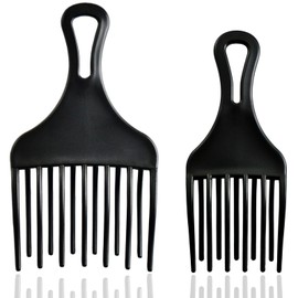2 Pieces Afro Comb Set - Large and Small Double Fist Detangler for Wigs, Braids and Hair Styling Tool for Men and Women