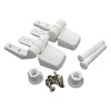 LASCO 14-1039 White Plastic Toilet Seat Hinge with Bolts and