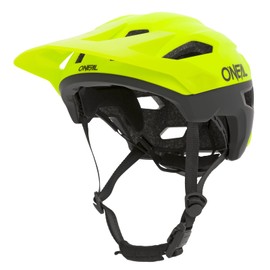 O'Neal all-mountain bike helmet, with ventilation openings for ventilation and cooling, size adjustment system, complies with EN1078 safety standard, helmet trail-finder split, adult helmet in neon yellow, size S/M, yellow, S/M