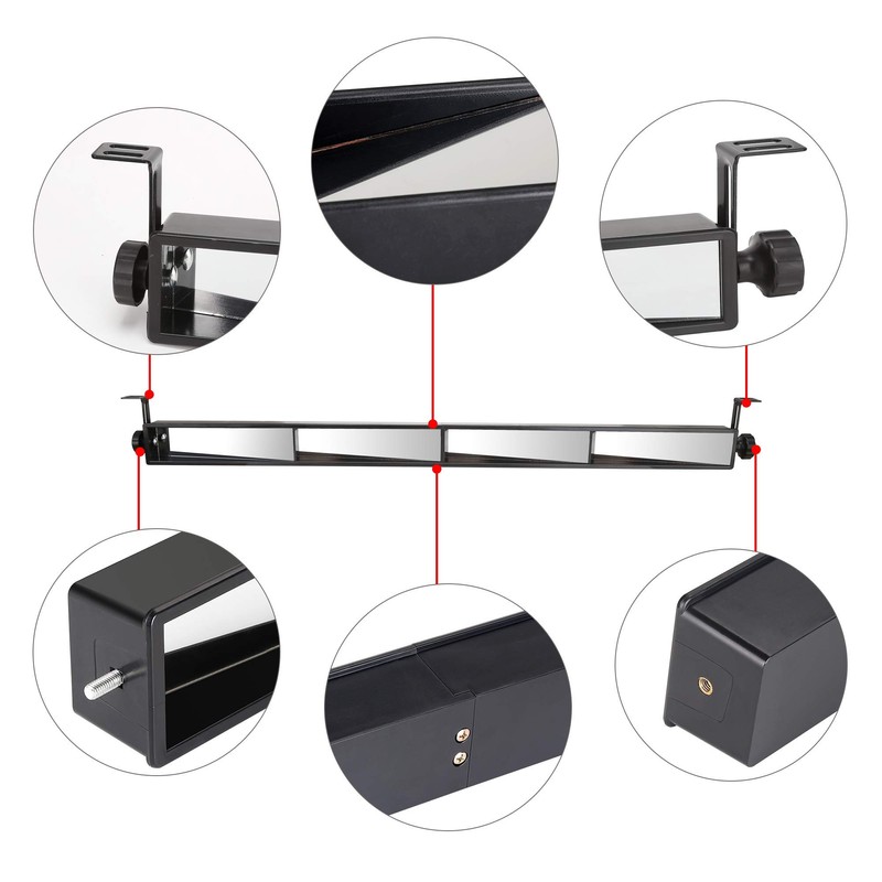 10L0L Golf Cart 4 Panel Mirror,Long Rear View Mirror Universal