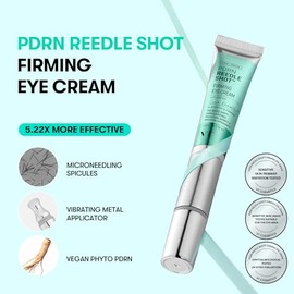 VT COSMETICS PDRN Reedle Shot Crema de ojos, aplicador vibrante de ojos para ojos hinchados, ojeras y bolsas debajo de los ojos, cuidado reafirmante y