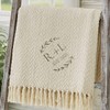 Personalization Universe Their Initials Wedding Embroidered Afghan