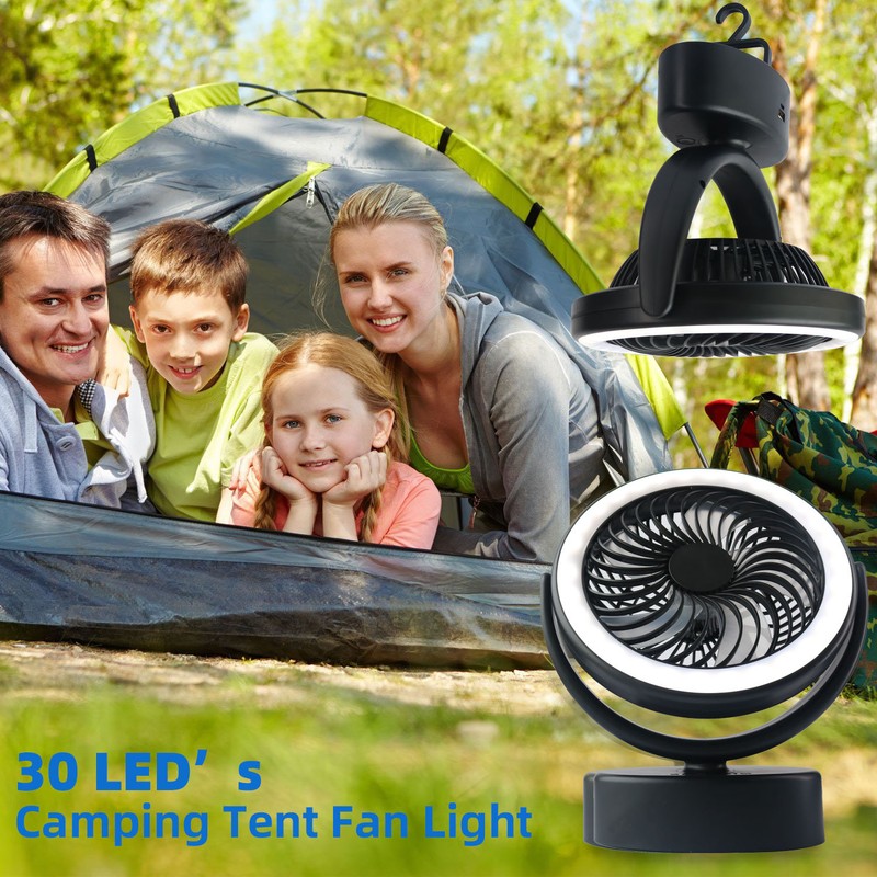 New Arrival Outdoor Camping Light Charging Camping Tent Fan Light