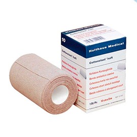 Holthaus Medical Cottonelast® Cohesive Short Pull Bandage Bandage, Textile Elastic, Size 10 cm x 5 m