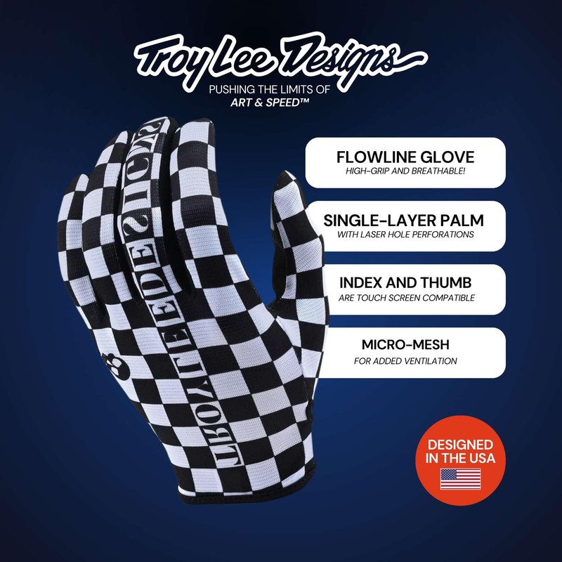 Troy Lee Designs Flowline MTB Gloves Black Size XL