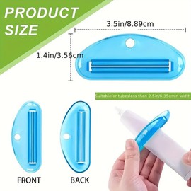 XINCHENG 4 Pieces Toothpaste Tube Squeezer, Toothpaste Clips, Multifunctional Toothpaste Squeezer, Tube Squeezer for Toothpaste Facial Cleanser Hand Cream Cosmetics