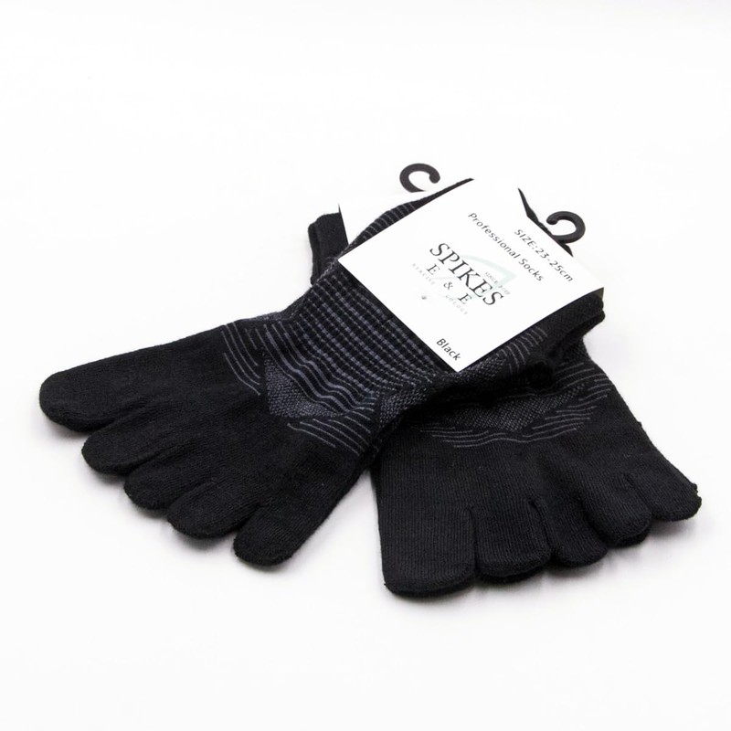 Spikes Pro 5 Finger Grip Socks, Black