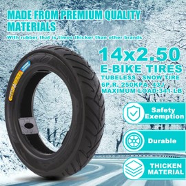 2.50-10 Bike Tires Foldable 14x2.50(64-254) Tubeless Tire