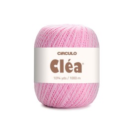 Circulo Clea Yarn – Crochet Thread Fine Size 10-8/2 Perfect for Weaving - 100% Mercerized Brazilian Cotton (Pack of 1 Ball) – 5.3 oz, 1094 yds - Color: 3526 - Candy Rose