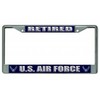 U.S. Air Force Retired Chrome License Plate Frame