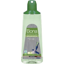 Bona Multi-Surface Hard Floor Cleaner Spray Mop Cartridge - 34 fl oz - Unscented - Refillable - Residue-Free Floor Cleaning Solution for Bona Spray Mops - Stone, Tile, Laminate, and Vinyl Floors