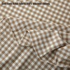 Silnuo Taupe/White Plaid Bed Skirt Washed Cotton Shabby Gingham Checkered