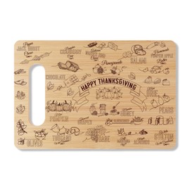 Happy Fall Bamboo Cutting Board Gifts, Fall Thanksgiving Recipe Board, Funny Cutting Board Home Kitchen Decor, Thanksgiving Gifts For Friends Sisters Coworkers Neighbors -A17