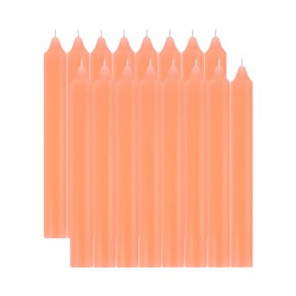 Taper Candles Neon Orange Pack of 16 Unscented Length 17 cm