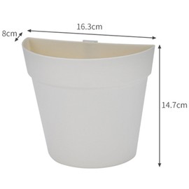 Yosoo Half Circle Wall Mounted Plastic Planter, Water Cultivation Design, Space Saving, Suitable for Balconies and Indoors, 8 x 16.3 x 14.7 cm