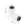 PATIKIL 3/8" Push to Connect Elbow Fittings, 3 Pack 90