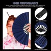 Blulu 4 Pcs Large Chinese Folding Fans for Line Dancing