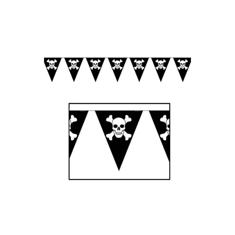 Beistle Jolly Roger Pennant Banner Pack of 3