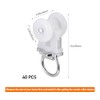 40 Pcs Curtain Track Roller Hooks Curtain Rail Ceiling Gliders