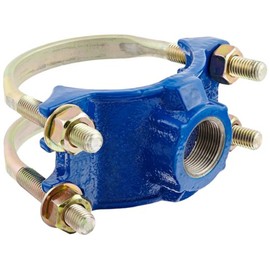 Smith-Blair Ductile Iron Saddle Clamp, Double Bale, 3" Pipe Size, 1-1/2" NPT Female Outlet