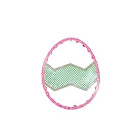 Impact Lighted Pink and Green Easter Egg Window Silhouette Decoration, 16.5"