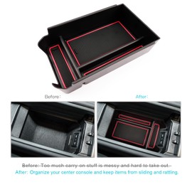 CDEFG CDEFG Mercedes GLC X254 2023 2024 Mittelkonsole Organizer GLC-Klasse Aufbewahrungsbox Auto Center Console Tray GLC X254 2023 2024 Zubeh?r (Rot)