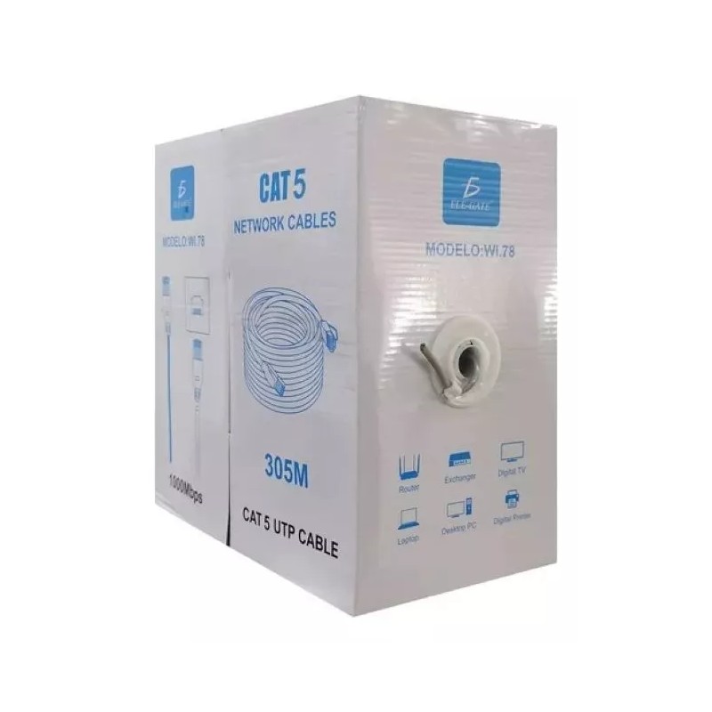 Taej 85 305 Metros Bobina Cable Utp Cat 5e Blanco