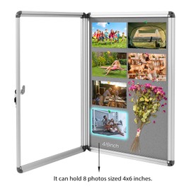 16x20 Shadow Box Frame with Ecological Textile fibers Back-Sturdy Memory Display Case Pictures Medals Grey Fabric Board Shadow Boxes Picture Frame with Clear Acrylic and Lock