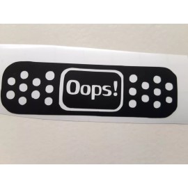 Unbranded x2 Oops Bandaid Funny Vinyl Decal Great for Windows Cars, Laptops, Bikes Etc!