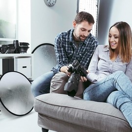 Operitacx Collapsible Photography Light Reflector Silver Disc for Professional Amateur Use Portable Design for Travel Storage for Macro Shots Still Life Photography