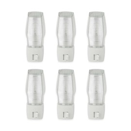 OSKOS 6 Pack, Plug in Night Light with Manual On/Off Switch, 7W Incandescent Bulb Included, ETL Listed.