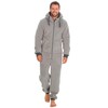 Mens OneZee Snuggle Fleece Onesie 31B1482 Grey L-XL