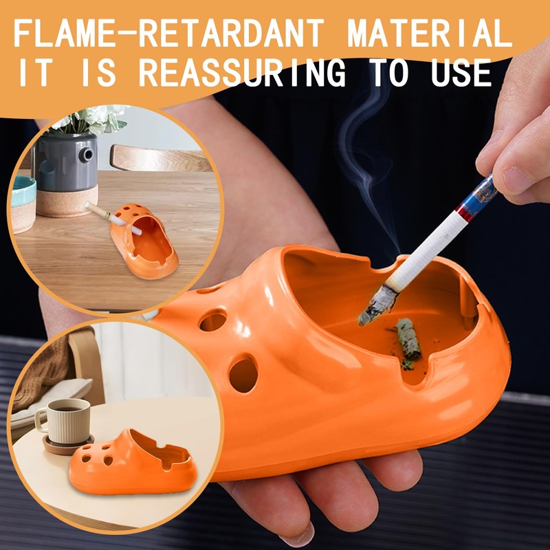 THXFUNAREA Ashtray Funny, Ingenious Ashtray Crocs Shape, Funny Ashtray, Raw