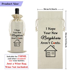 Novelty Housewarming Wine Bags Funny Joking New Home Wine Gift Bag Humorous Congratulations Moving House Warming Gift for Friends Housewarming Party Decorations New Home Gift Unique House Warming Gift