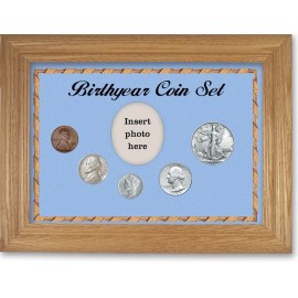 SpecialYearGifts.com Framed Birth Year Coin Gift Set For Boys, 1941 - Wheat