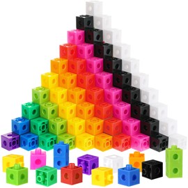 Jenaai 200 Pieces Linking Cubes for Math Counting Cubes, Plastic Counting Blocks, Colorful Math Cubes, Math Manipulatives Classroom Learning Supplies for Preschool Activities Boy Girl(Classic Style)