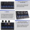 xhtechnology Xhtechnology Marine Boat Rocker Switch Panel,Waterproof 8 Gang Multi-Function