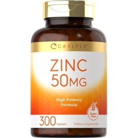 Zinc 50mg 300 Tabletas Alta Potencia Inmunidad Sabor