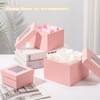 Oairse Square Gift Boxes with Lids for Presents Small Pink