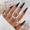 ÌF ME 10 PCS Gold Rings Set for Women Non