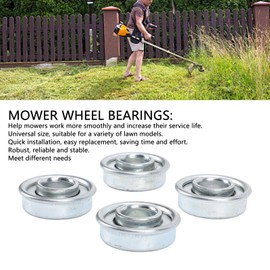 4Pcs Lawn Mower Wheel Bearings: Heavy Duty Steel 12.7mm X 28.6mm Replacement Bearings for Mower Shaft, Durable Lawnmower Wheel Bearings